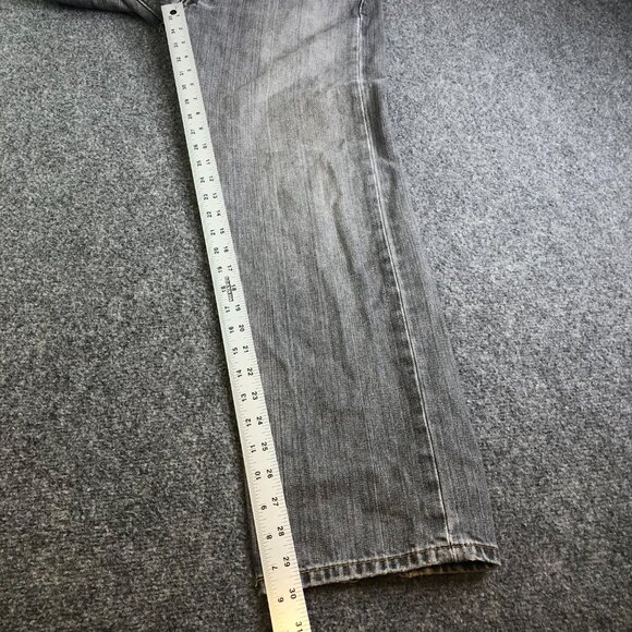 Levis 501 Jeans Mens 32x30 Black Gray Straight Leg Button Fly Faded Y2K - Picture 9 of 13